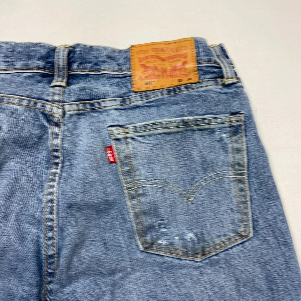 Levi's 511 Skinny Jeans Men W33 X L30 Blue Denim 5-Pocket Design Distressed